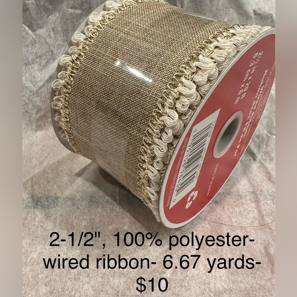 2-1/2" Wired Edge Ribbon